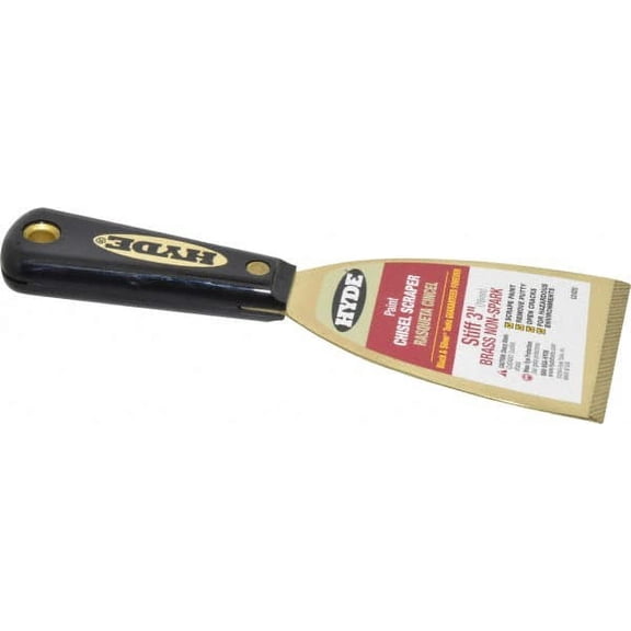 Hyde Tools 02420 Stiff Brass Chisel Scraper