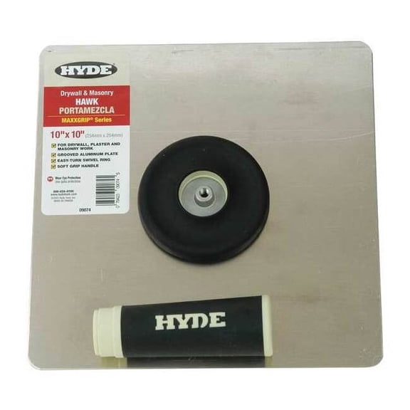 Hyde Tools 09074 Drywall Hawk, 10 In, Aluminium