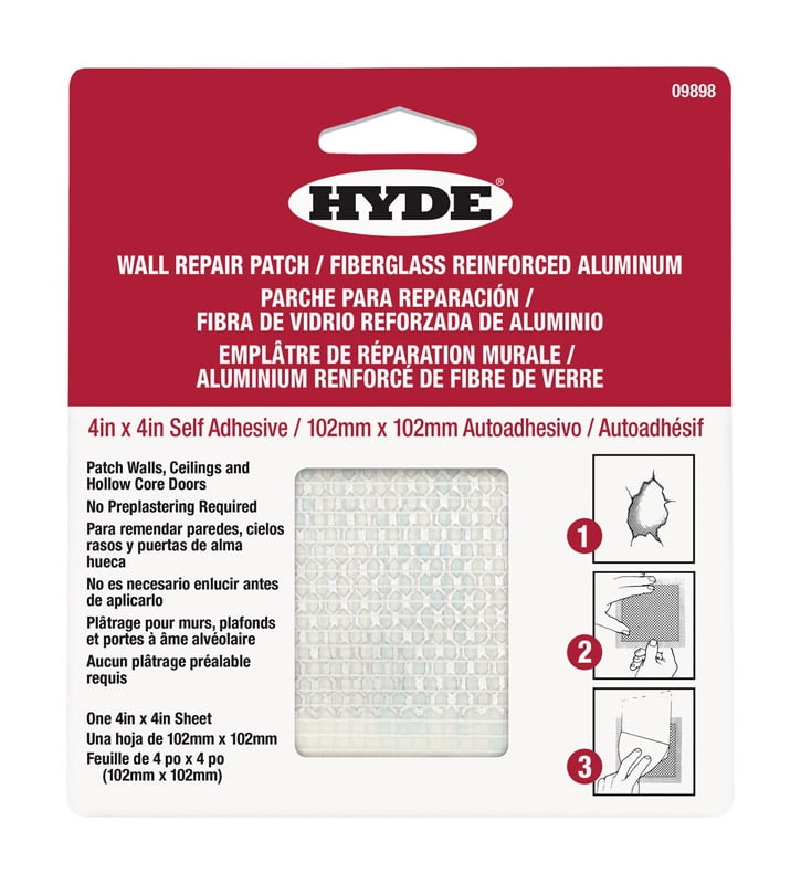Hyde Tools 09898 4 x 4 in. Aluminum Mesh Drywall Wall Patch - Walmart.com