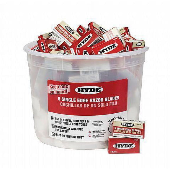 Hyde Tools New Razor Blades Pail 100 5-Pack, 292-49500