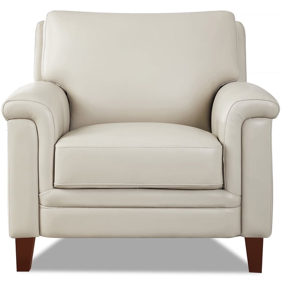 Hydeline Westcott Top Grain Leather Armchair with Tapered Legs Memory Foam and Springs Seating