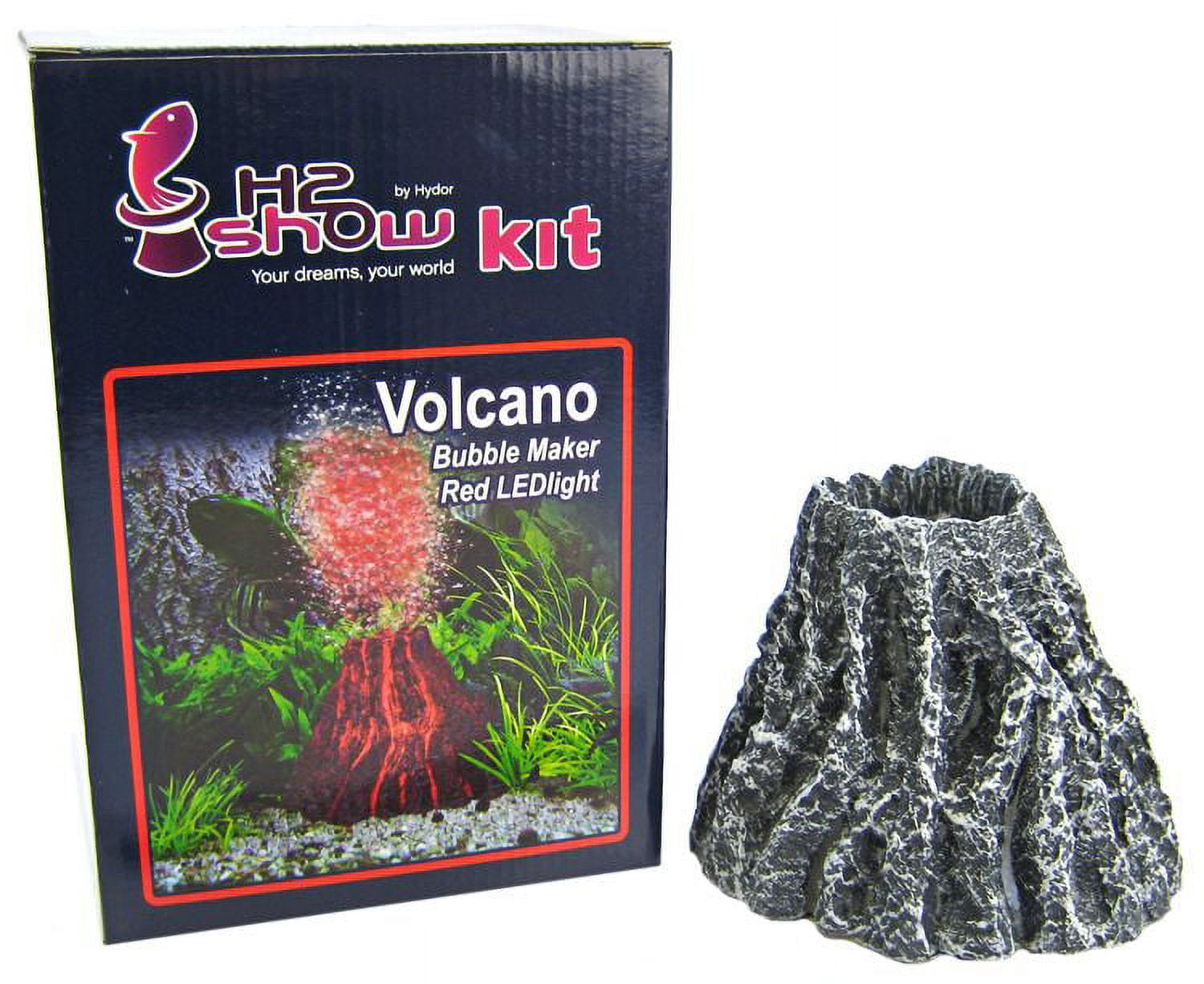 Hydor H2Show Volcano Bubble Maker with Red LED Light - Walmart.com