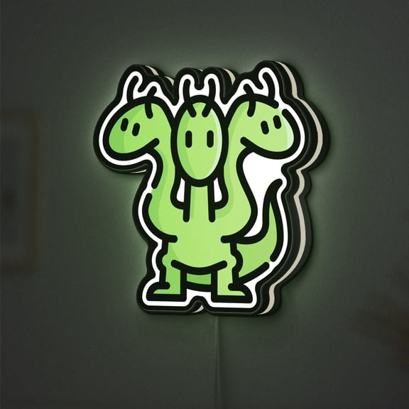 Hydra 3D Novelty Light Box, Mythical Fantasy Wall Art, Legendary Creature Decor for Fantasy Fans (Height 24 inch, 60cm)