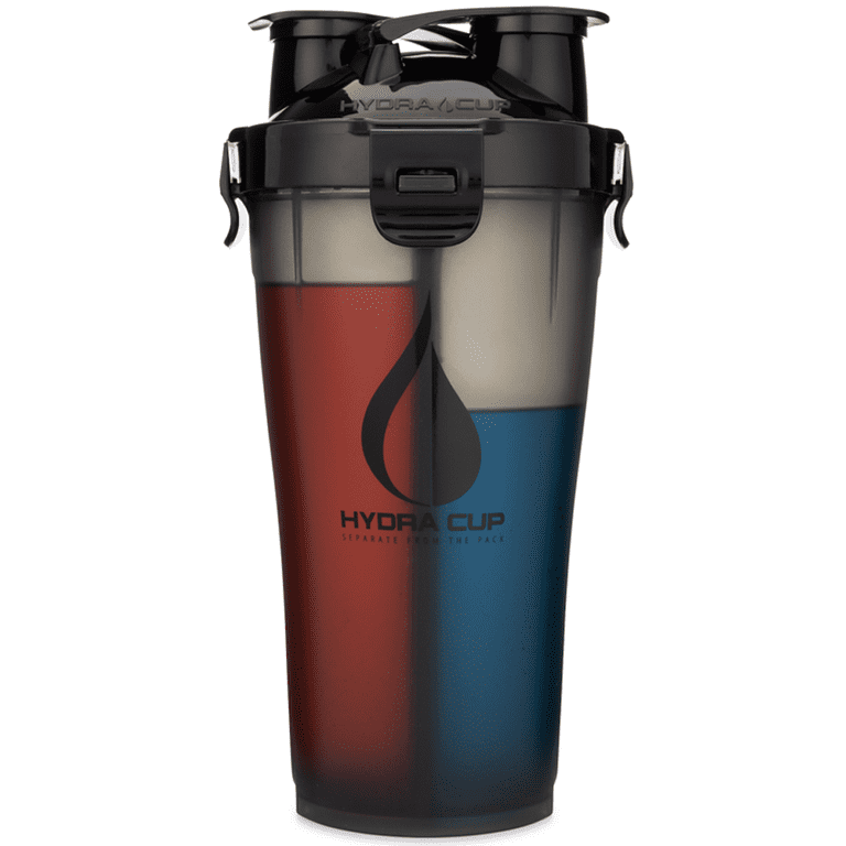 Hydra Cup 30oz - Triple Black, Dual Threat Shaker Bottle, Shaker Cup +  Water Bottle, 2 in 1, Leak Proof, Awesome Colors, Save Time & Be Prepared 