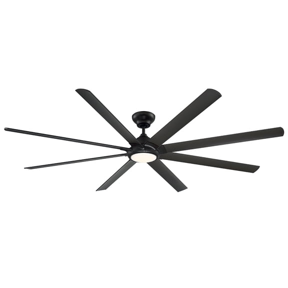 Hydra Indoor and Outdoor 8-Blade Smart Ceiling Fan 96in Bronze with 3000K LED Light Kit and Wall Control