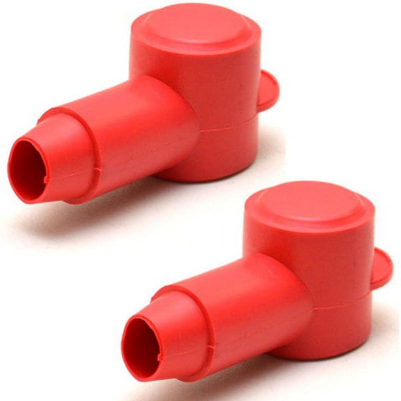 Hydra Sports Boat Battery Terminal Boots | Positive Red Rubber (Pair)