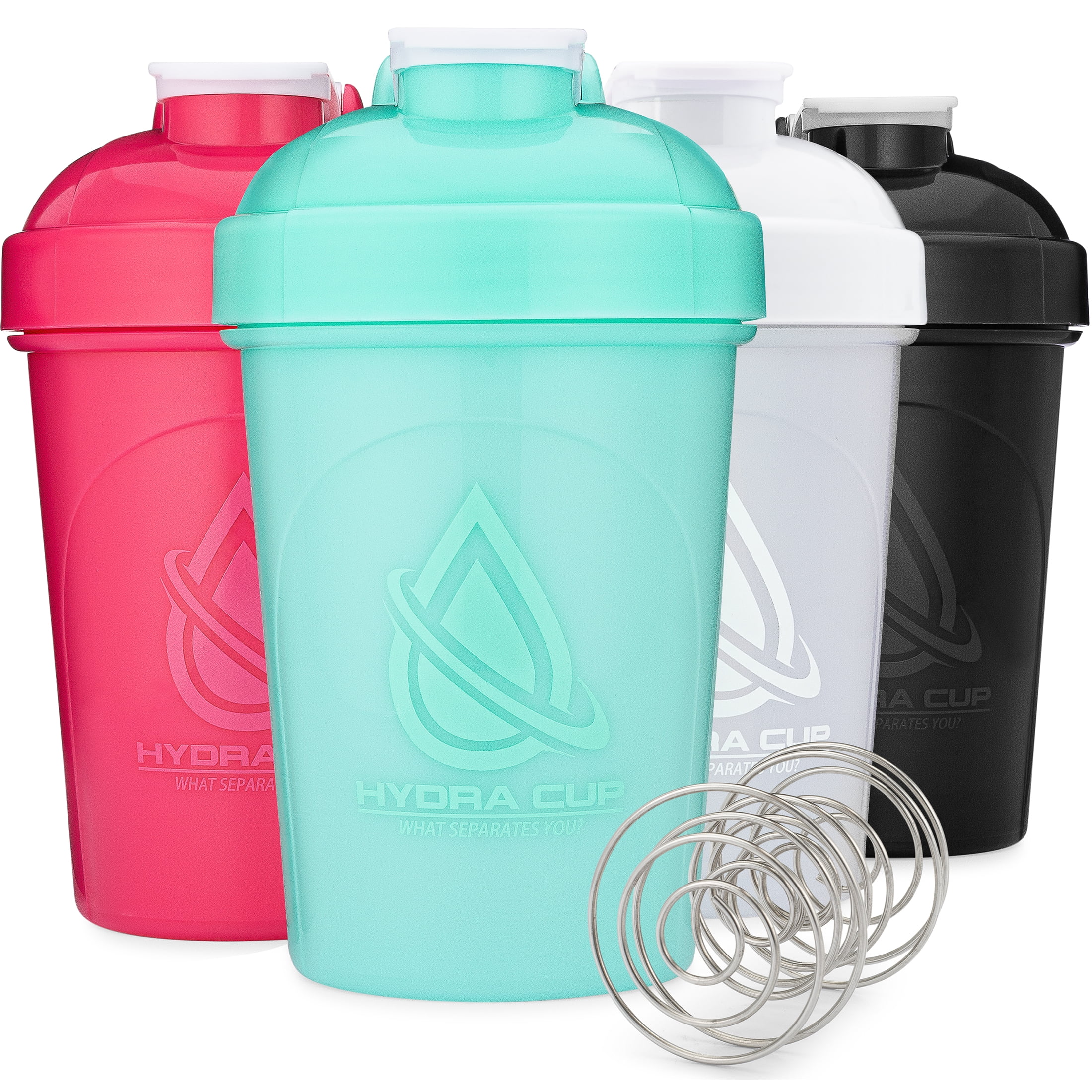 Hydra Cup [4 PACK Dual Threat Shaker Bottles, 30-Ounces, 2-in-1 Pre &  Protein On the Go, Value Pack (4)