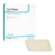 HydraFoam Foam Dressing 4 x 4.25 Rectangle No Border Waterproof Backing 00295E 10 per Box