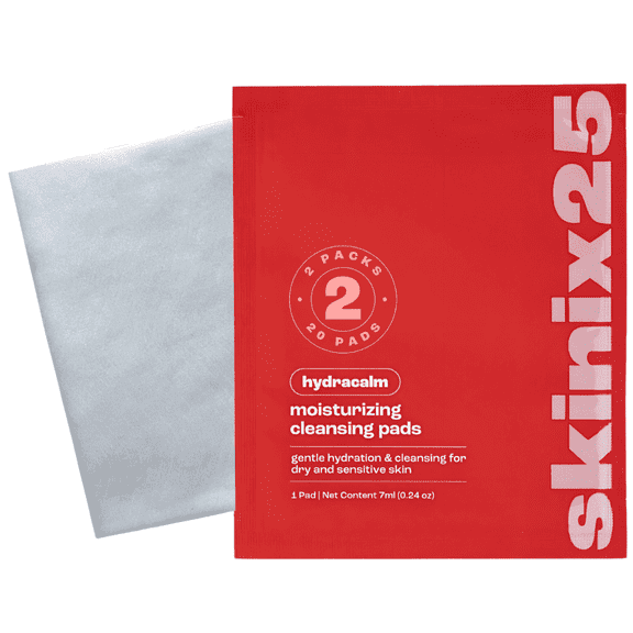 Hydracalm Cleansing Pads 20 Individually Wrapped Cotton Wipes | Moisturizing Makeup Remover for Sensitive & Dry Skin | On-the-Go Face Wipes for Travel, Gym & Daily Skincare