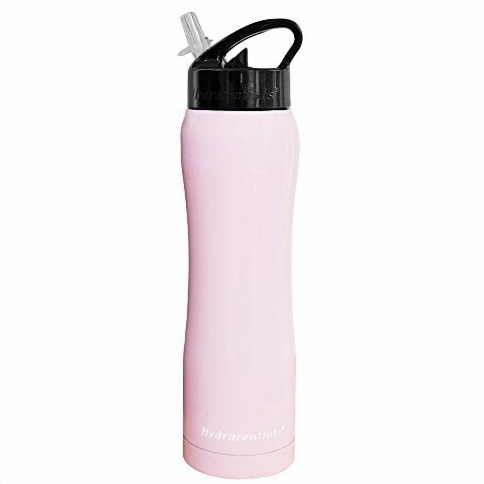 Hydracentials Stainless Steel Vacuum Insulated Water Bottle With Straw (Ballet Pink, 25 oz)