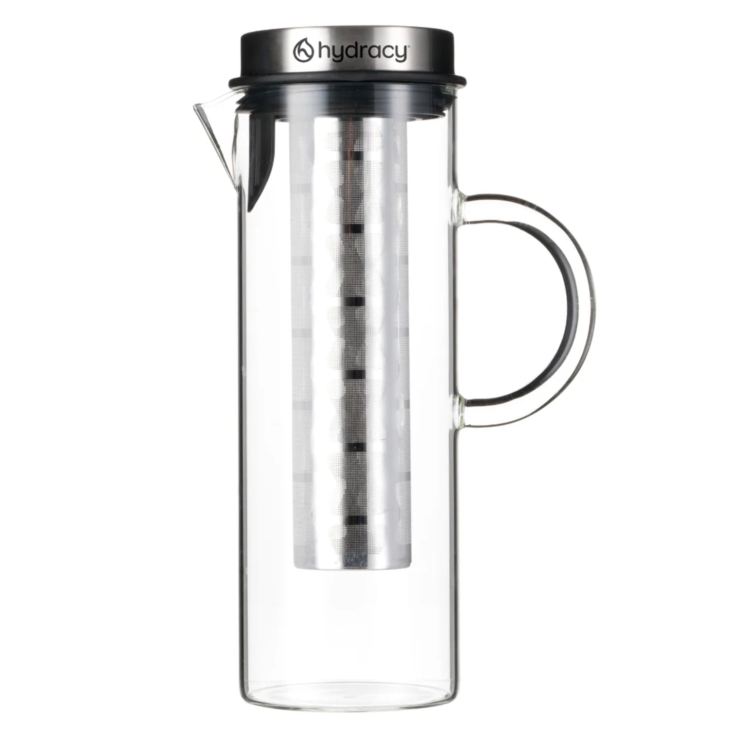 Elegant Glass Infusion Pitcher with Stainless Steel Lid and Infuser