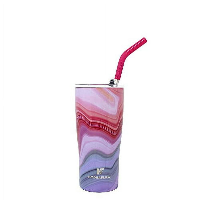 Glass Tumbler with Straw | Hydromom Quencher from Boobie Superfoods | Fits 22 Fluid Ounces