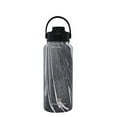 thumbnail image 1 of Hydraflow Hybrid - Triple Wall Vacuum Insulated Bottle with Flip Straw - Insulated Water Bottle - Stainless Steel Bottle - Water Bottle with Straw - Reusable Water Bottle (34oz, Black Marble), 1 of 3