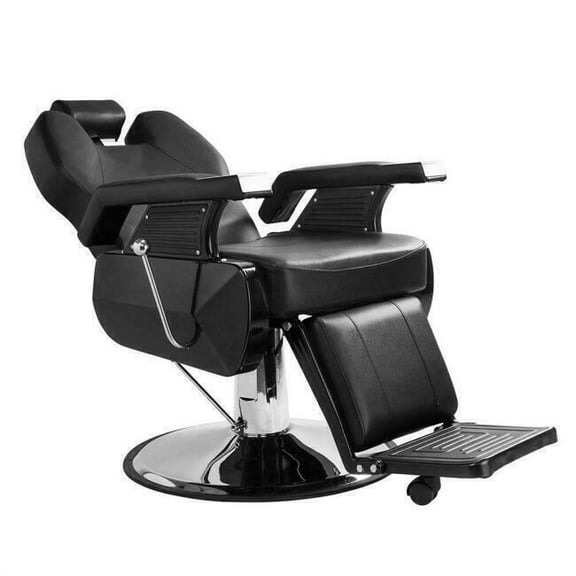 Hydralic Barber Or Salon Heavy Duty Recling Chair Black Good Upto 400 Lbs.