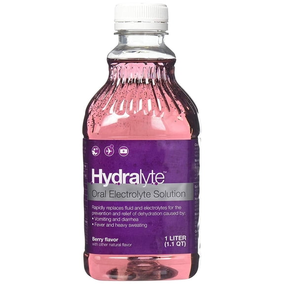 Hydralyte Berry Liquid Bottle Oral Electrolyte Solutions, 35.2 oz