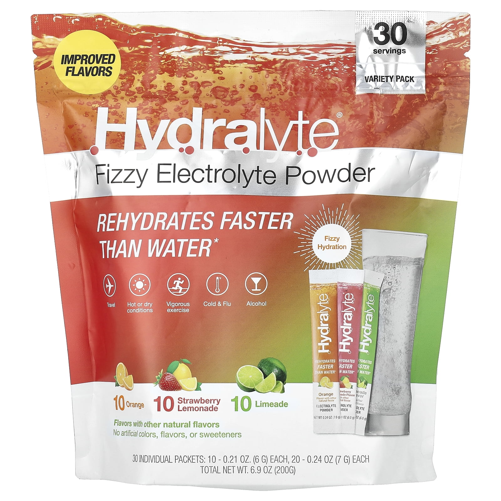 Hydralyte Low Sugar Rapid Rehydration Lightly Sparkling Electrolyte