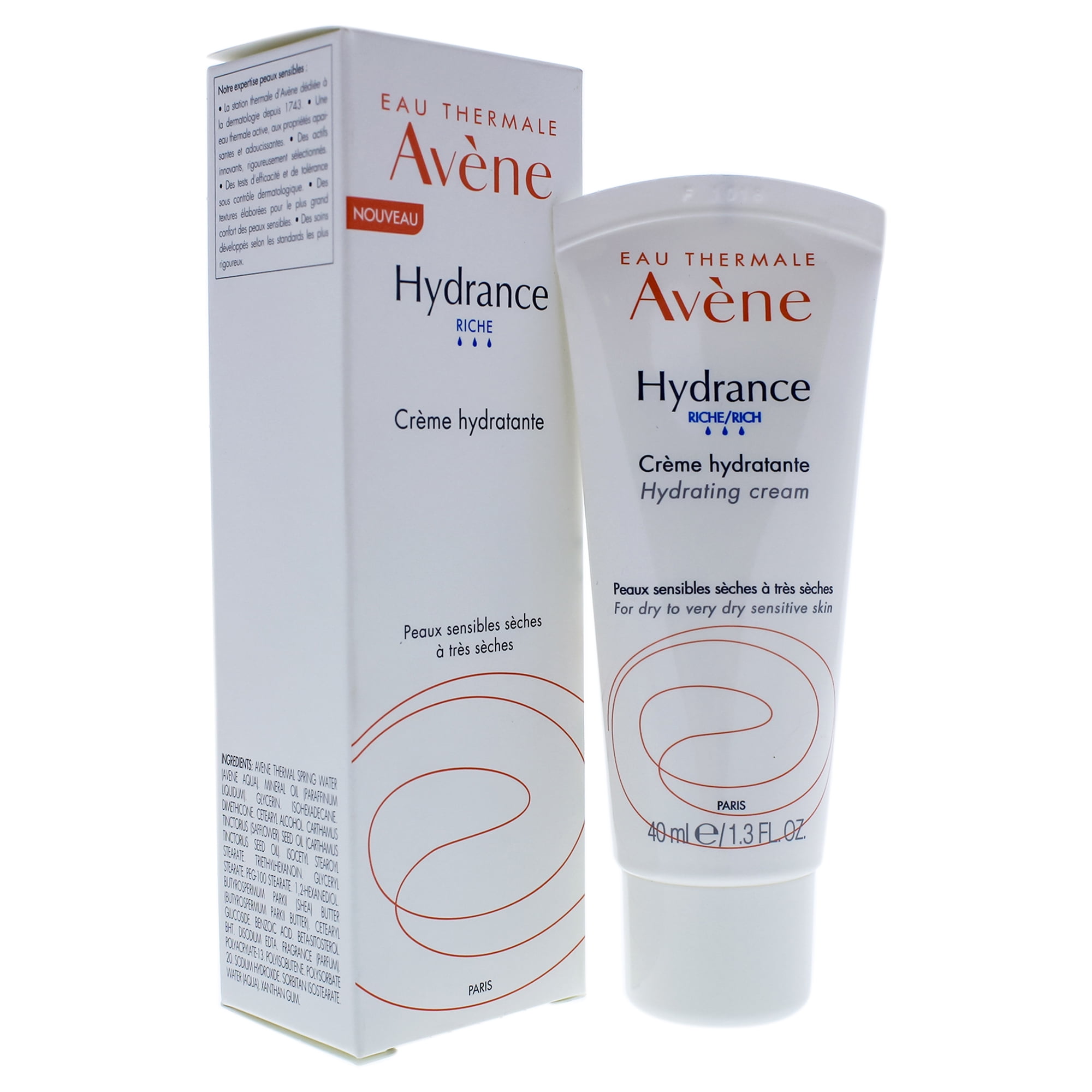 AVENE Eau Thermale Avne Hydrance RICH Hydrating Cream, Daily Face Moisturizer, Non-Comedogenic, 1.3 Fl Oz