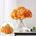 thumbnail image 1 of Hydrangea Artificial Flower Orange, Artificial Hydrangea Flower Heads, with Stems for Diy Arrangements, Wedding Centerpiece Decor, By Kingtowag, 1 of 7