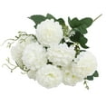 thumbnail image 1 of Hydrangea Artificial Flowers, 1 Pc 13.8 inch Real Touch Hydrangeas Lifelike Hydrangea Flower for Home Wedding Bouquets Centerpieces Party Living Room Decoration White, 1 of 6