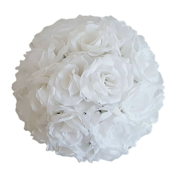 Plastic Artificial Rose Flower Ball, Fake Silk Rose Decor, 20Cm Artificial Silk Rose Flower Ball, Realistic Floral Decor for Wedding, Home & Garden