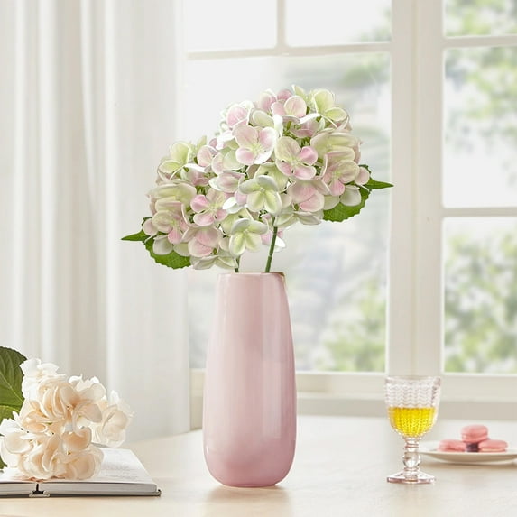 Hydrangea Artificial Flowers Bulk Hydrangea Silk Flowers with Stems Flower Bouquets for Florals Arrangement Home Wedding Party Centerpieces Decor Arch Decoration (Light Pink)