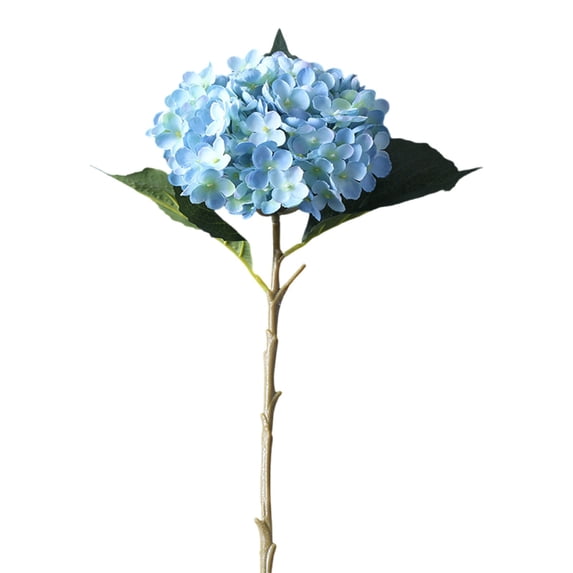 Hydrangea Artificial Flowers, Large Single Headed 20" Faux Hydrangea Flower with Stems, Full Latex Real Touch Hydrangea Flowers for Office Home Party Wedding Decor
