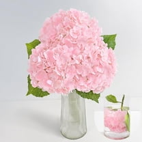 Hydrangea Artificial Flowers, Latex Real Touch Hydrangeas Lifelike Large Hydrangea Flowers for Home Decor Party Arrangements Wedding Bouquets Centerpieces (Light Pink)