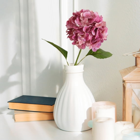 Hydrangea Artificial Flowers, Real Touch Hydrangeas, Realistic Fake Hydrangea with Stems for Home Decor, Party Arrangements, Wedding Bouquets and Centerpieces, Purple
