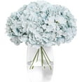 thumbnail image 1 of Hydrangea Artificial Flowers with Stems 12pcs Silk Blue Flower Heads for Office Home Party Wedding Centerpiece Decoration Bouquets DIY Floral Decor (Sky Blue), 1 of 5