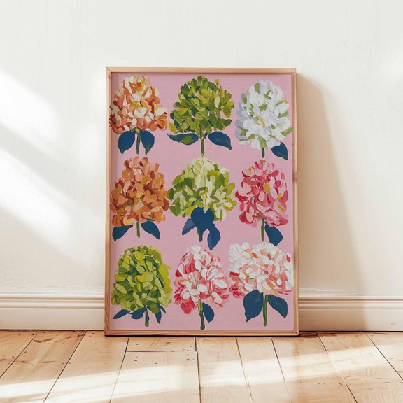 Hydrangea Botanical Floral Poster Unframed Paper Print