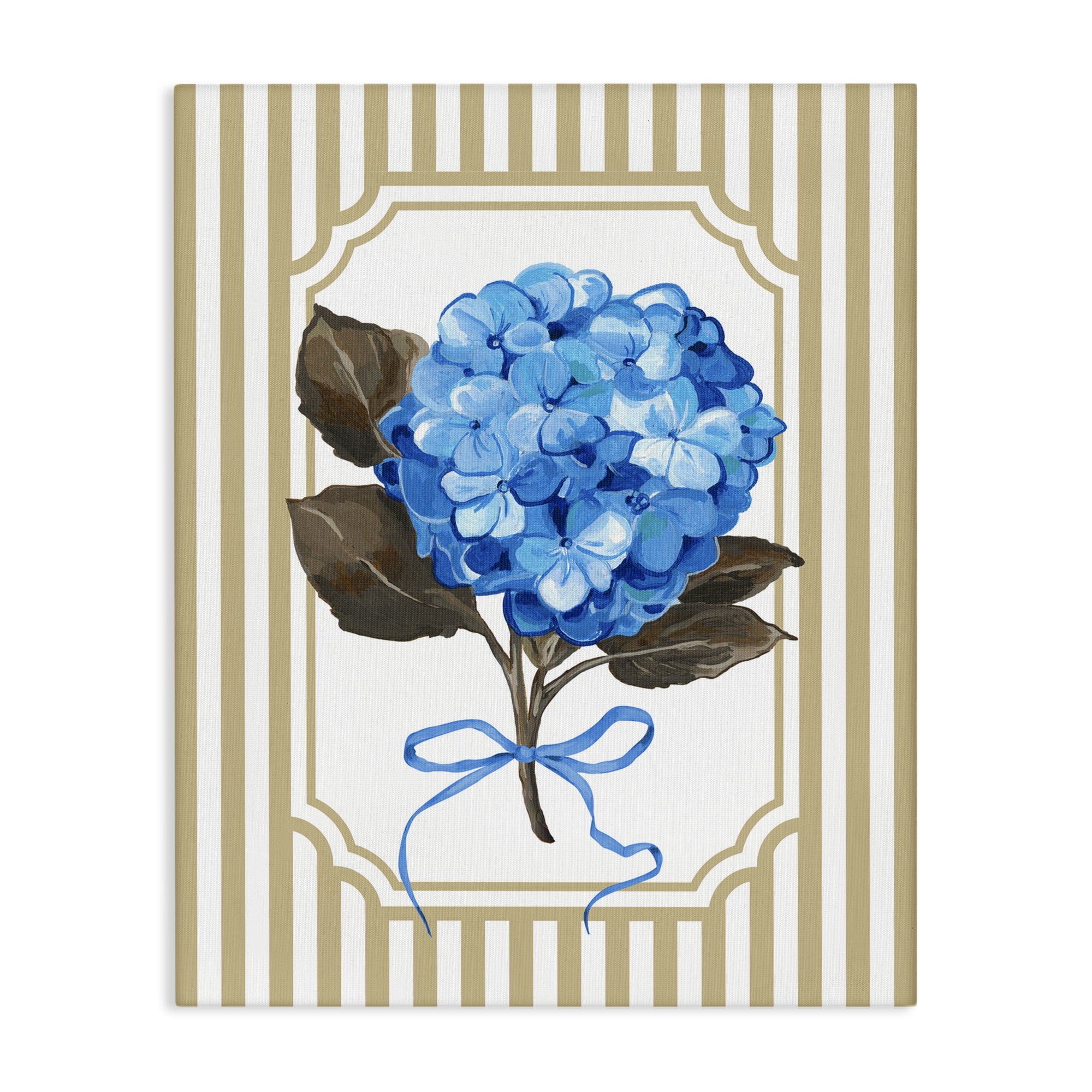 Hydrangea Bundle with Bow Canvas Wall Art, design by Adonna Ebrahimi