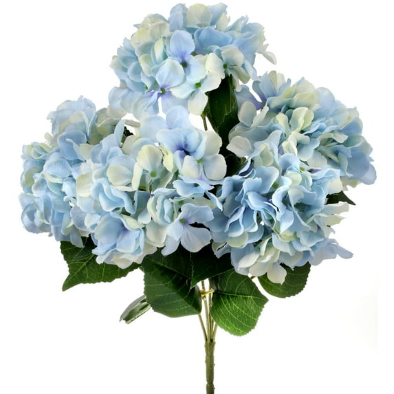 Hydrangea Bush X5 18" - Cream/Blue