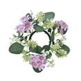 thumbnail image 1 of Hydrangea Candle Garland Ring | Artificial Flower Wreath for Table Centerpiece | Party & Wedding Decoration | Pink Blue White Colors | 7.87 Inch Diameter, 1 of 6