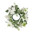 thumbnail image 1 of Hydrangea Candle Rings Wreaths Floral Candle Ring Candlerings for Pillar Candle 25cm Home Decor, 1 of 3