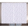 thumbnail image 1 of Ambesonne Hydrangea Curtains 2 Panel Set, Small Spring Blossoms, 108" x 63", Purple Grey Pale Mauve, 1 of 3
