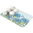 thumbnail image 1 of Hydrangea Dish Drying Mat for Kitchen Counter,Super Absorbent Quick Dry Coffee Bar Mat Pad Diatomaceous Sink Mat Non Slip Dish Drainer Mat 23.5x15.5 Blue Plaid Spring Floral Summer Botanical Butterfly, 1 of 6