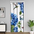 thumbnail image 1 of Hydrangea Door Curtain For Doorway Privacy 34"W X 80"L,Blue Floral Blackout Curtain For Adult Teens,Hummingbird Door Drape,Colorful Butterfly Closet Curtain Temporary Door,Darkening, 1 of 4
