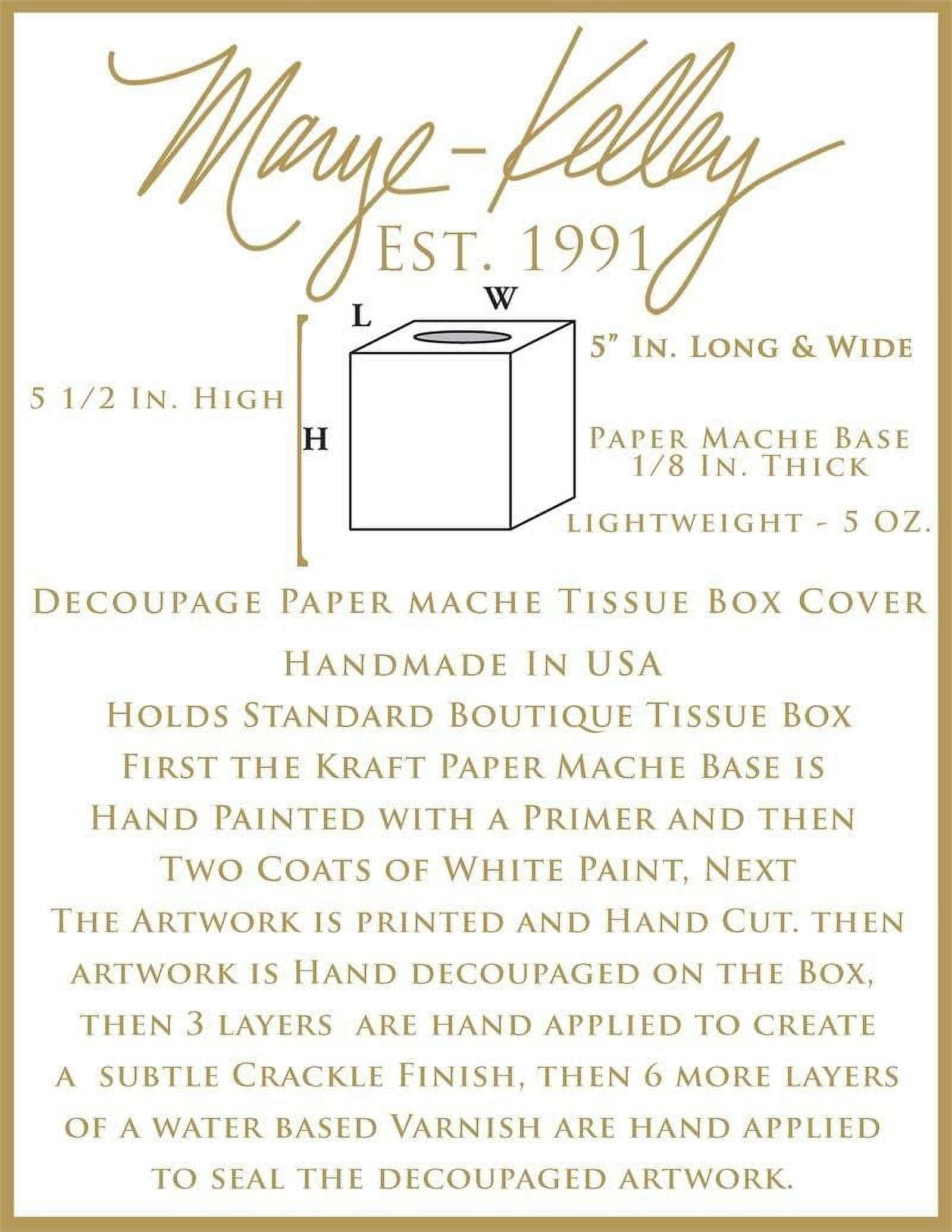 Hydrangea Floral Home Decoor Handmade Paper Mache Tissue Box Cover