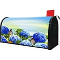 thumbnail image 1 of Hydrangea Flowers with Butterflies Mailbox Covers Magnetic Standard Size 21" X 18" Spring Summer Welcome Mailbox Wraps Post Letter Box Cover for Garden Yard Home Decor Outdoor Decorations, 1 of 6