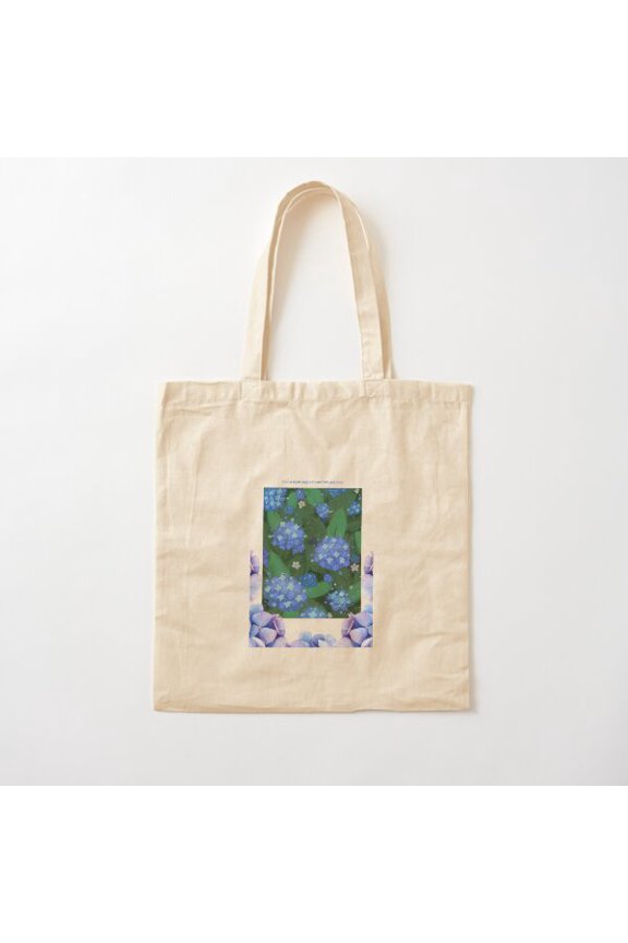 Hydrangea Garden After The Rain Canvas Tote Bags, Reusable Shopping Bag