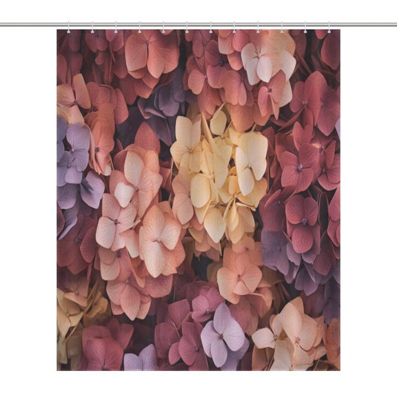 Hydrangea Macrophylla (10) Printed Shower Curtain Bathroom Curtains Waterproof Fabric Home Partition Screen Living Room