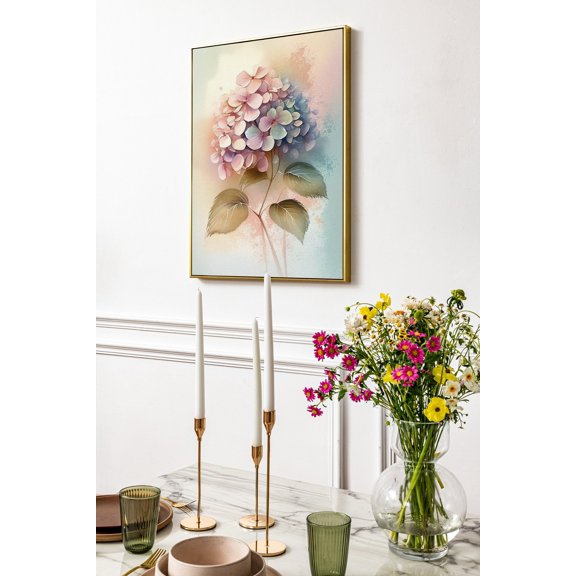 Hydrangea Print, Floral Botanical Wall Art Unframed Paper Print