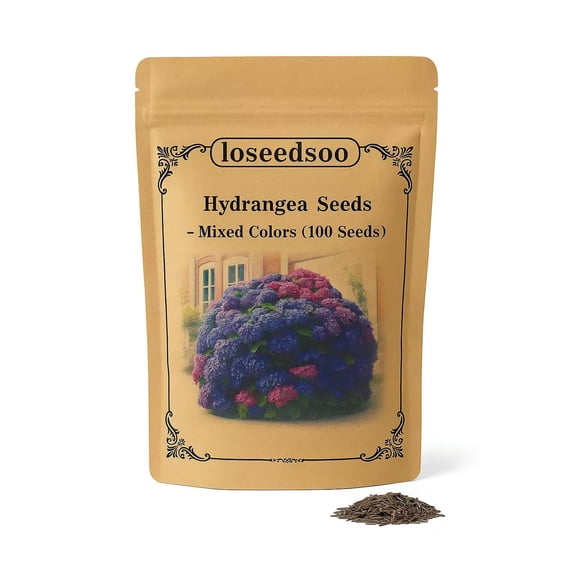 Hydrangea Seeds  Mixed Colors | Easy to Grow Perennial Flowers for Garden, Patio & Landscape | Colorful Blooming Shrubs, Partial Sun to Shade(100 Seeds)