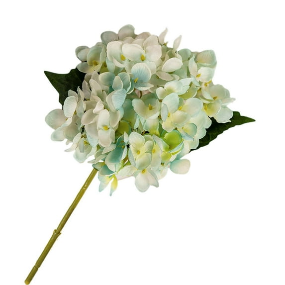 Hydrangea Silk Flowers Heads Ivory White Full Hydrangea Flowers Artificial with Stems for Wedding Home Party Shop Baby Shower Decor