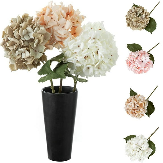Hydrangea Silk Flowers Large Artificial Flowers with Stem DIY Bridal Hand Bouquet Fake Flower Heads for Wedding Centerpiece Home Decor