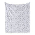 thumbnail image 1 of Hydrangea Soft Flannel Fleece Throw Blanket, Soulful Spring Nature Theme with Small and Single Blossoms, Cozy Plush for Indoor and Outdoor Use, 50" x 70", Purple Grey Pale Mauve, by Ambesonne, 1 of 5