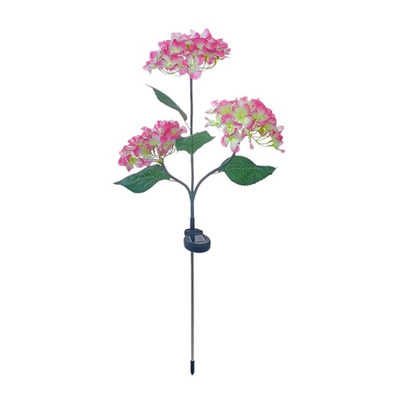 Solar Outdoor Lights Hydrangea Garden Lights, IP65 Waterproof Ground Inserted Flower Decorative Light for Yard, 31.89 Inch Landscape Lighting Solar Spot Light Outdoor Sway with The Wind Garden Decor