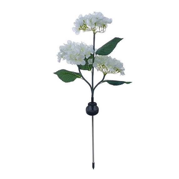 Hydrangea Solar Lights for Garden Decor - 7-Color Changing Outdoor Solar-Powered Lights (29.5 Inch, IP65)