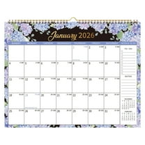 Hydrangeas Wall Calendar 2026 12 Months Calendar Jan. 2026 - Dec. 2026, 14.5"x11.5" Big Grid Hanging Calendar 2026 with Note for Organizing & Planning, 2026 Monthly Calendar with Next Month, Floral
