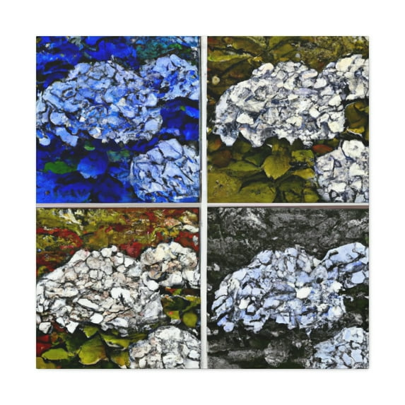 Hydrangeas in Pop Art - Canvas